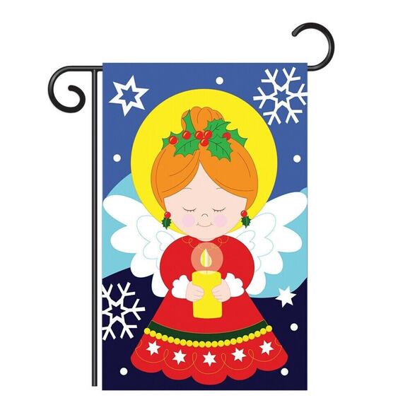 Christmas Garden Flag Praying Angel 13.5x18 Small Decorative Applique House Flag - Picture 7 of 7
